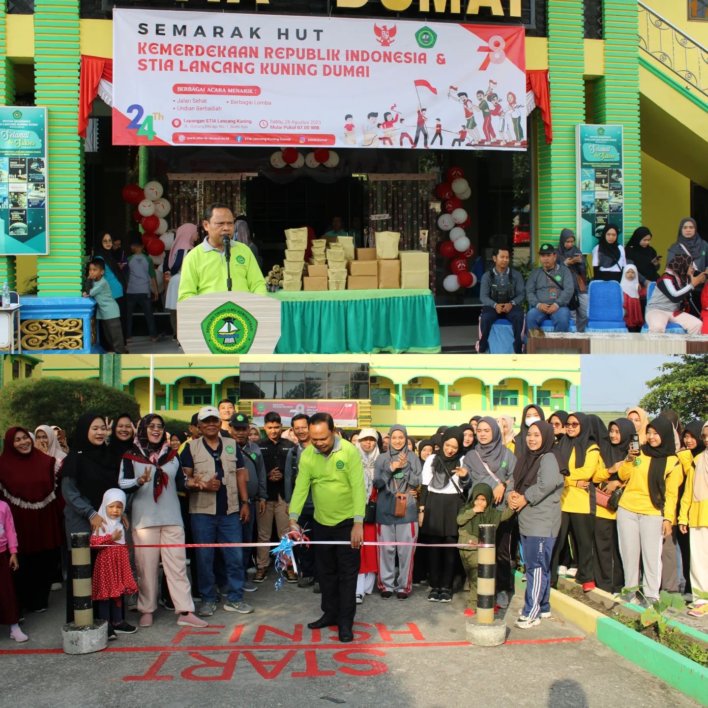 Memperingati HUT ke-78 RI dan HUT ke-24 STIA Lancang Kuning Dumai