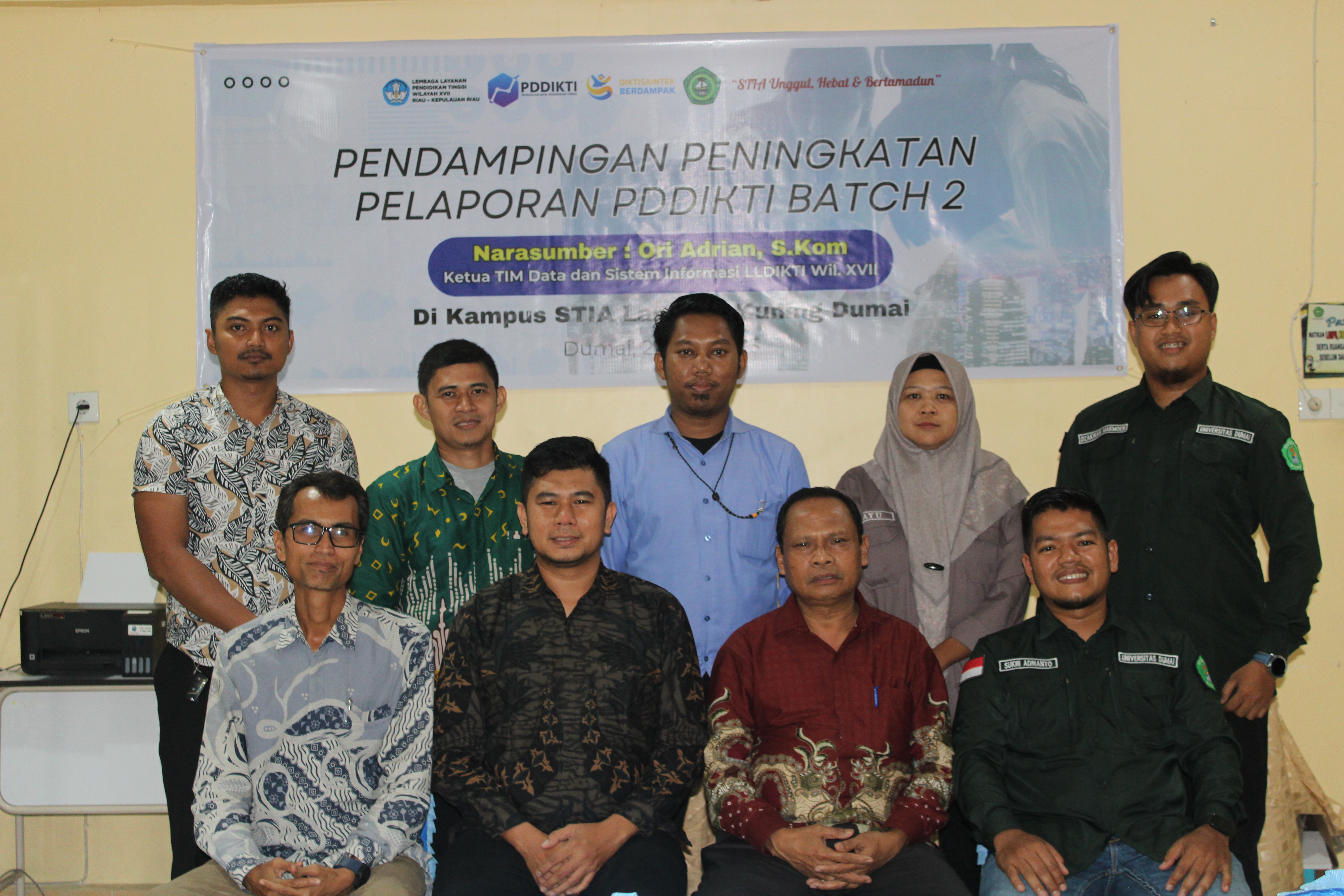 LLDIKTI XVII Riau – Kepri Gelar Pendampingan PDDIKTI Batch 2 di STIA Lancang Kuning Dumai